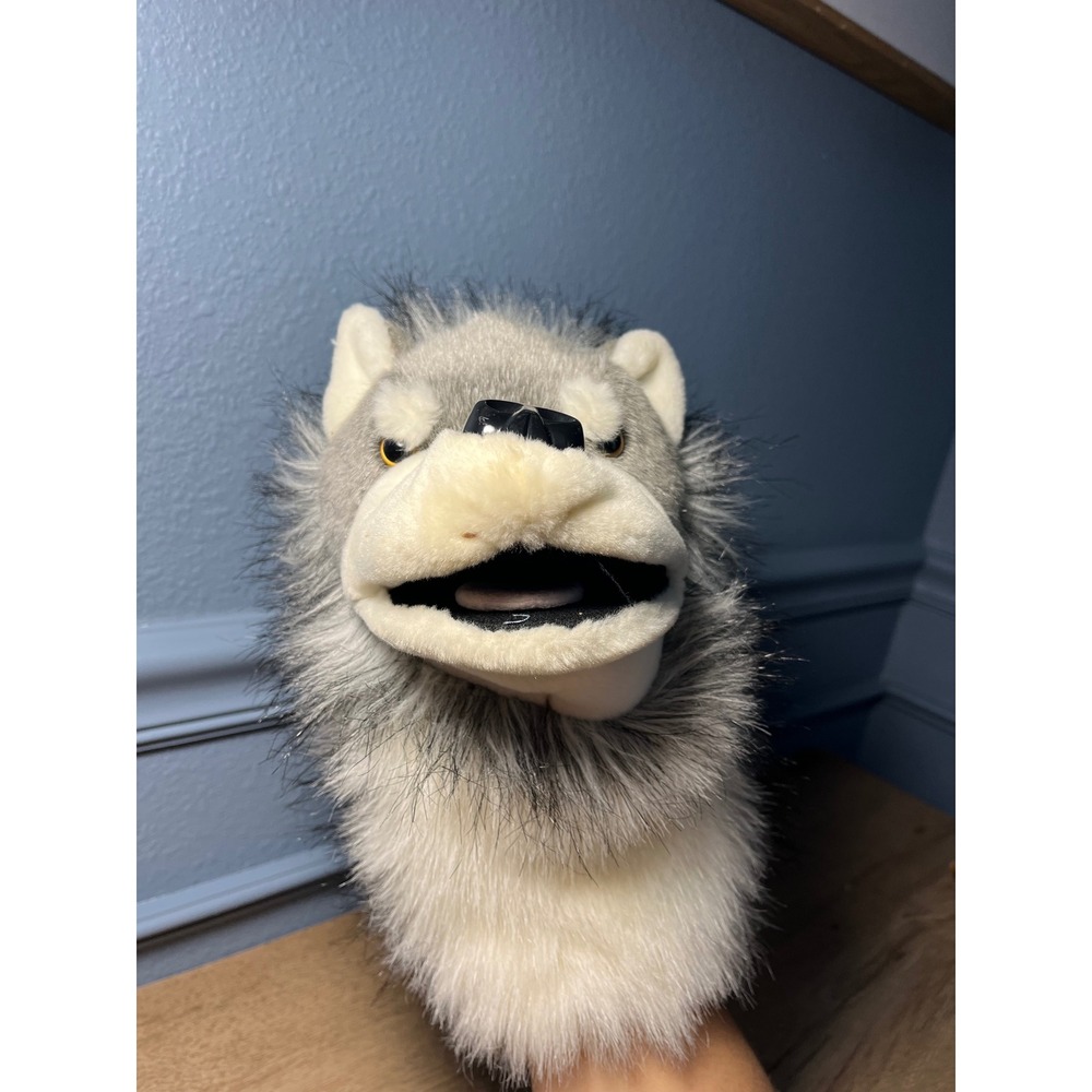 Aurora Wolf Hand Puppet Plush Stuffed Animal Toy